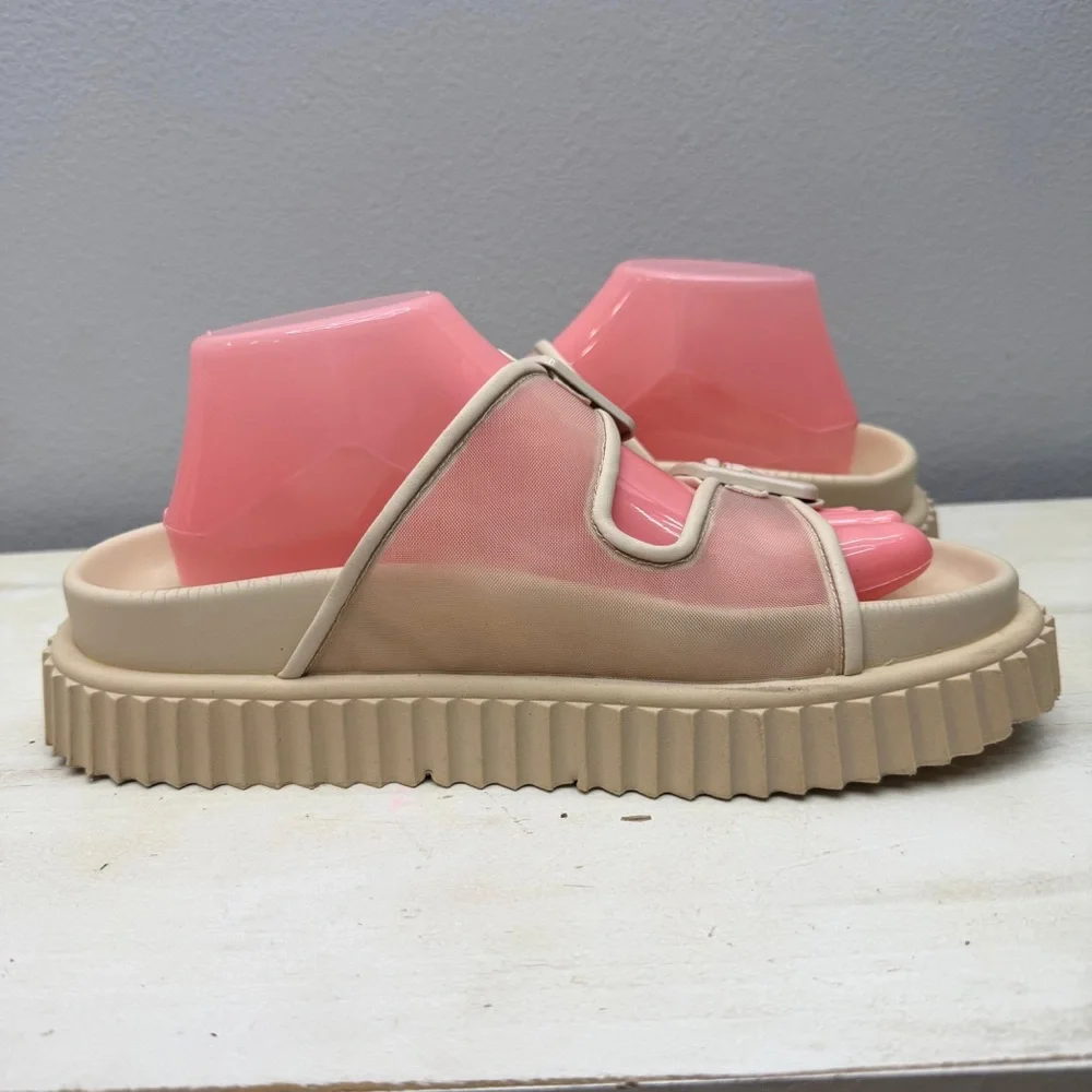 Sam Edelman Cris Mesh Platform Slide Sandals Size 9